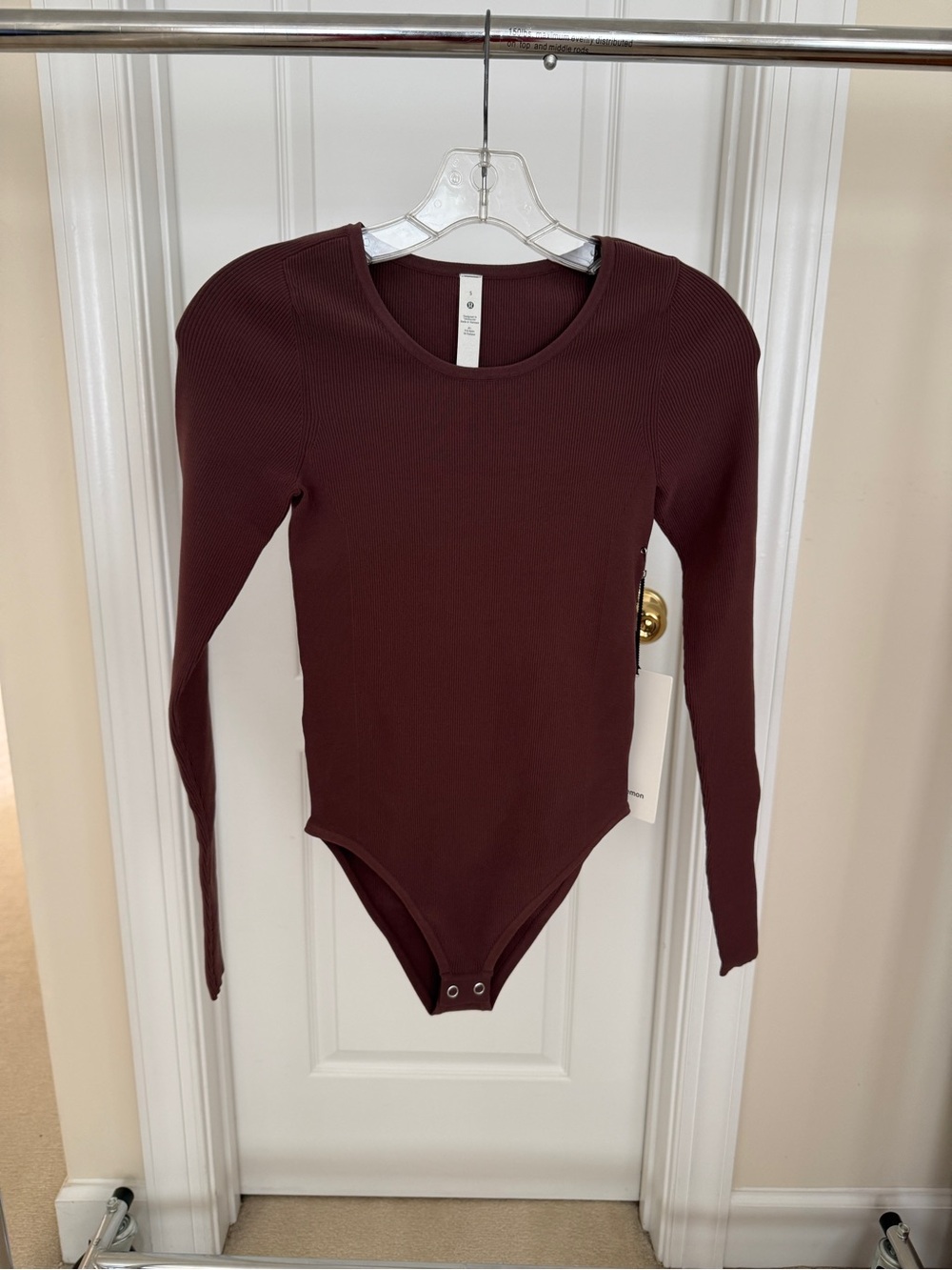 BRAND NEW LuluLemon Long Sleeve Ribbed Bodysuit in Java